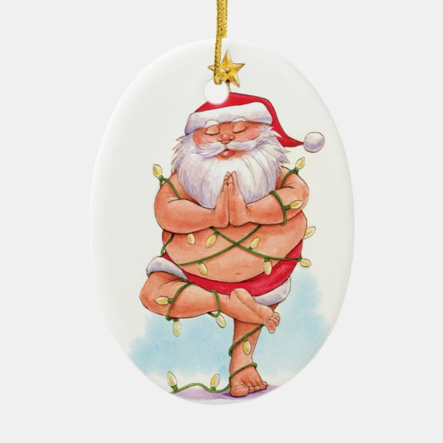 Yoga Santa Ornament (Framsidan)