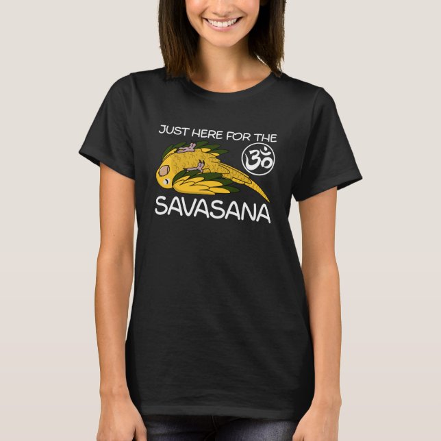 Yoga Savasana Parrot Golden Conure T Shirt (Framsida)