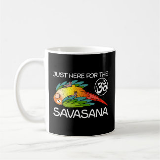 Yoga Savasana Parrot Grönt Cheek Pineapple Conure Kaffemugg