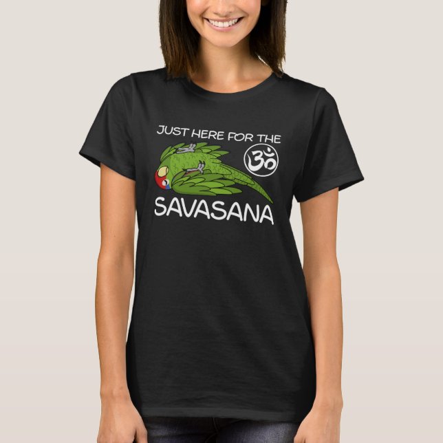 Yoga Savasana Parrot Mexican Red med Amazon T Shirt (Framsida)