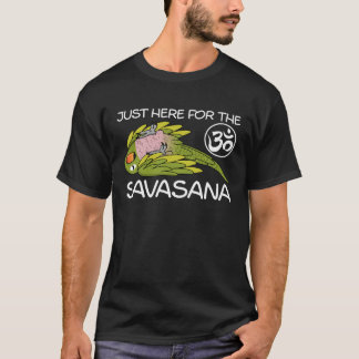 Yoga Savasana Parrot Mustache Parakeet T Shirt