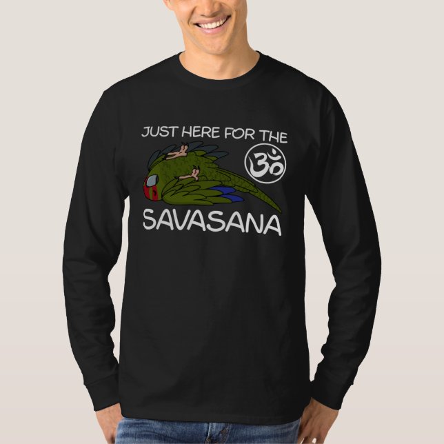 Yoga Savasana Parrot Red crowned Kakariki T Shirt (Framsida)