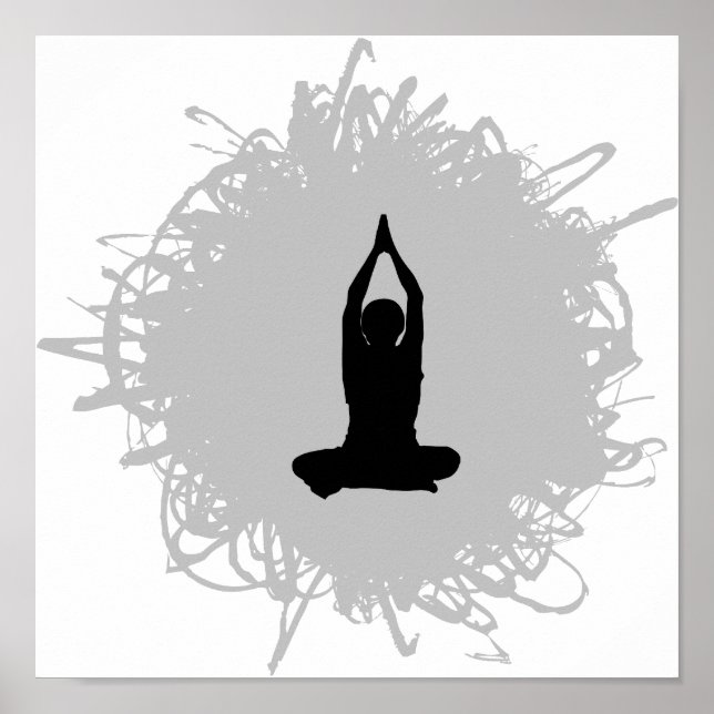 Yoga Scribble Stil Poster (Framsidan)
