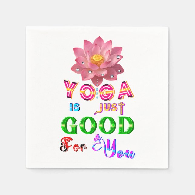 Yoga serviser är bara bra för dig pappersservett (Framsidan)