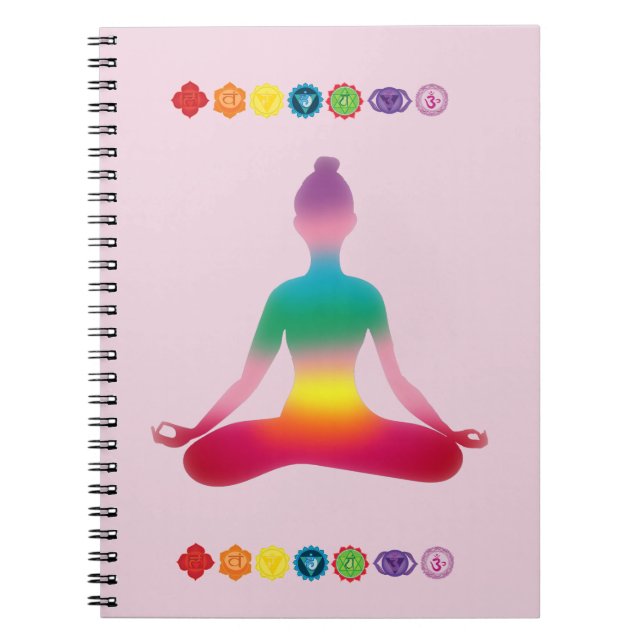 Yoga Seven Chakras Anteckningsbok (Framsidan)