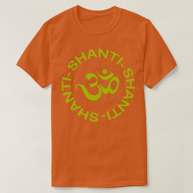 Yoga Shanti Shanti Shanti Om Yoga T Shirt (Design framsida)