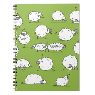 Yoga Sheep: Whimsical Sketch Roligt. Anteckningsbok