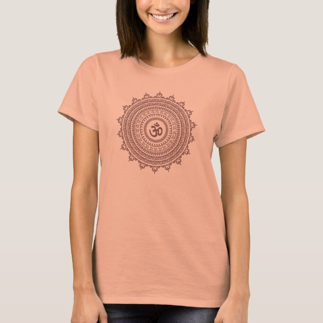 Yoga Shirt Om Buddhist Mandela T-shirt (Framsida)