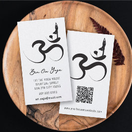 Yoga Silhouette Black Logotyp Symbol Om Aum Zen Visitkort