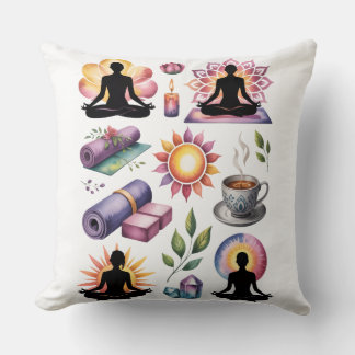 Yoga silhouette mindful living inspired kudde