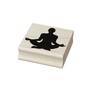 Yoga silhouette stämpel