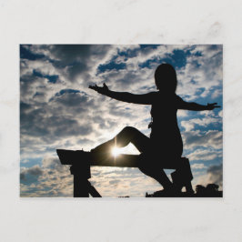 Yoga Silhouette Vykort