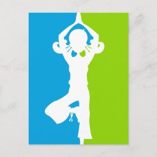 Yoga Silhouette-vykort Vykort