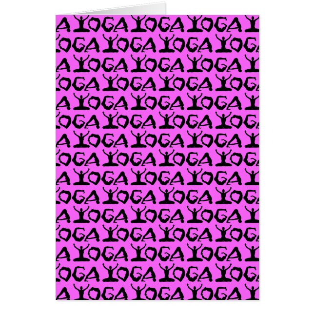 Yoga Silhouettes Hälsningskort (Framsidan)