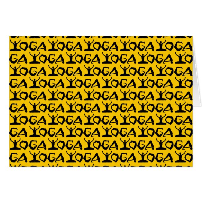 Yoga Silhouettes Hälsningskort (Framsidan Horizontal)