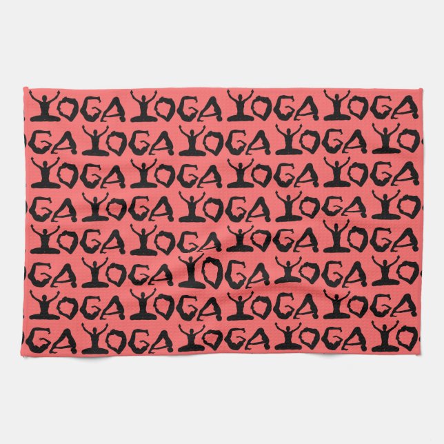 Yoga Silhouettes Kökshandduk (Horisontell)