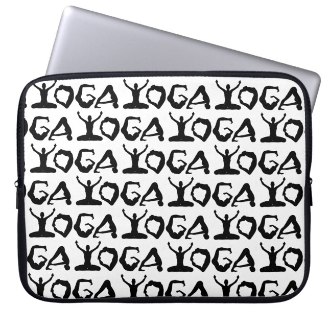 Yoga Silhouettes Laptop Sleeve (Framsidan)