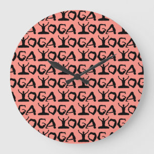 Yoga Silhouettes Stor Klocka