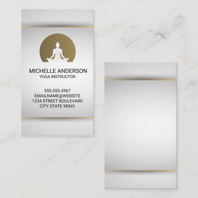 Yoga Sitta Logotyp Visitkort (Fram/baksida)