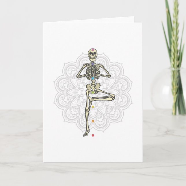 Yoga skeleton kort (Framsida)