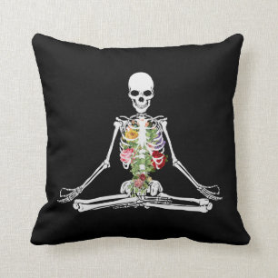 Yoga Skeleton Meditation Pillow Kudde