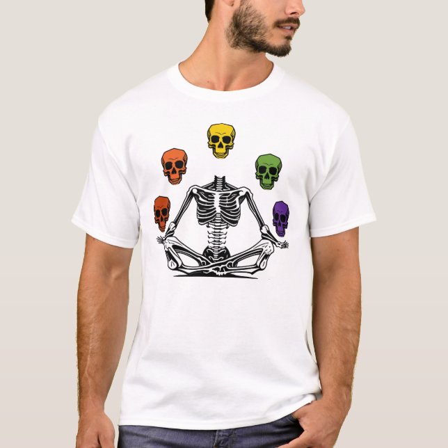 Yoga Skeleton T Shirt (Framsida)
