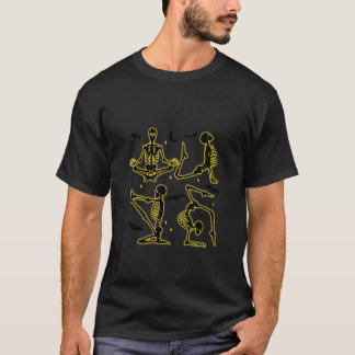 Yoga Skelett Mediterande Namaste Meditation Skalle T Shirt