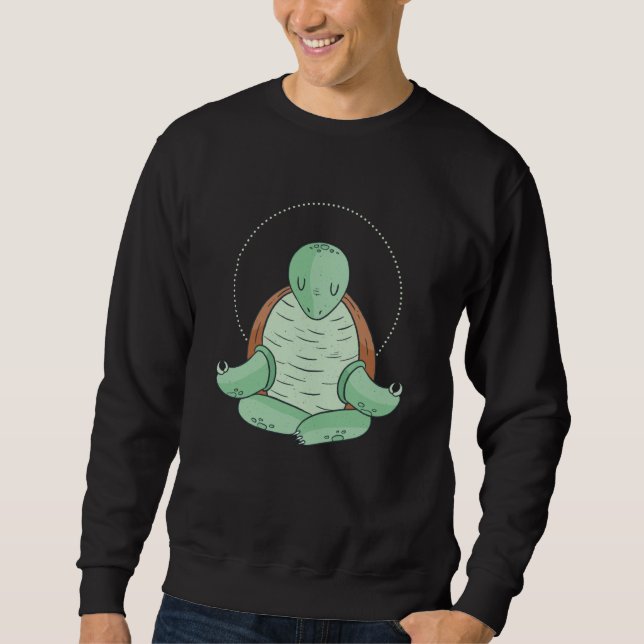 Yoga sköldpadda lång ärmad tröja (Framsida)