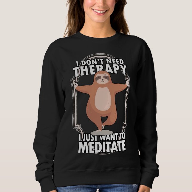 Yoga sloth 85 t shirt (Framsida)
