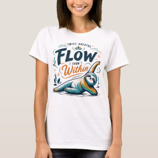 Yoga Sloth Flow Från Inre Sinnesfrid Grafik T Shirt