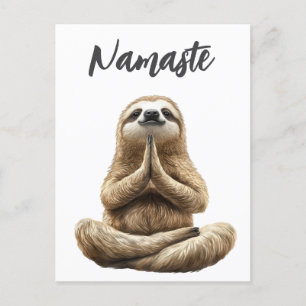 Yoga Sloth Namaste Vykort