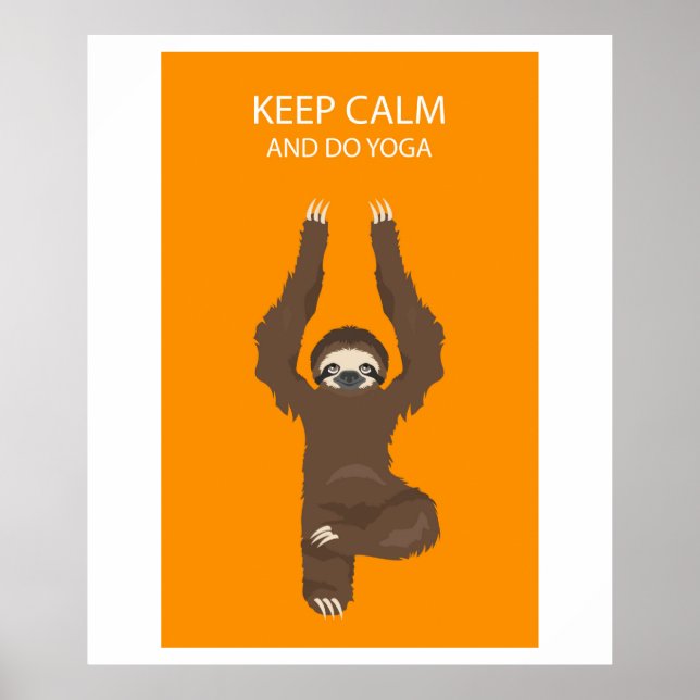 Yoga sloth poster (Framsidan)