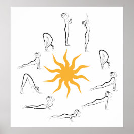 yoga sol salutation poster