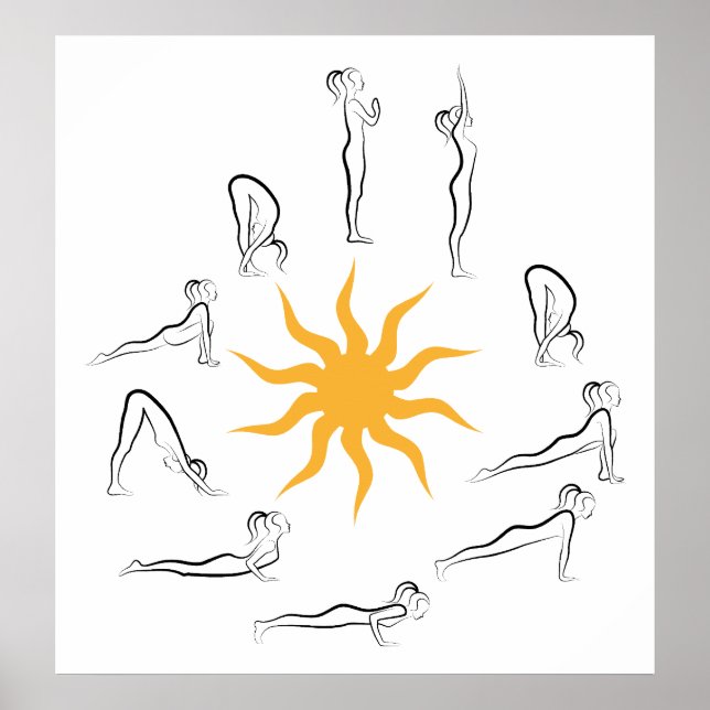 yoga sol salutation poster (Framsidan)