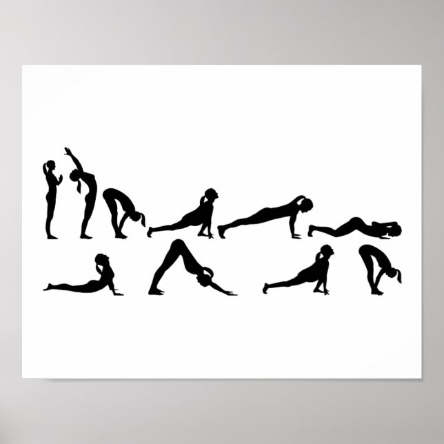 Yoga sol salutation poster (Framsidan)