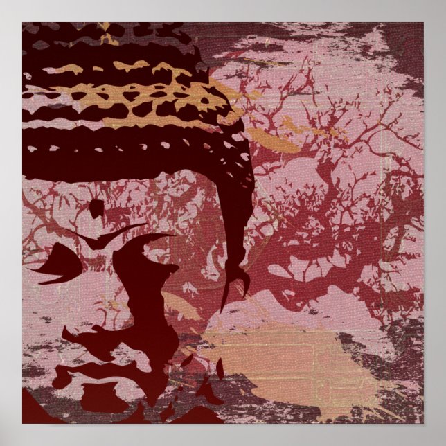 Yoga Speak : Buddha Träd Graphic Poster (Framsidan)