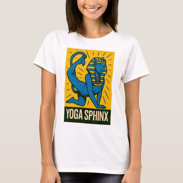 Yoga Sphinx - Classic Pop Art T Shirt (Framsida)