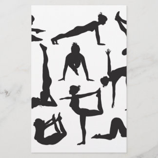 Yoga ställer silhuetter