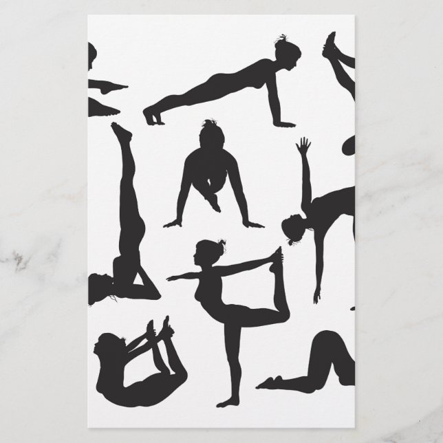 Yoga ställer silhuetter (Framsida)