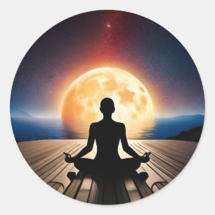 Yoga Sticker Runt Klistermärke