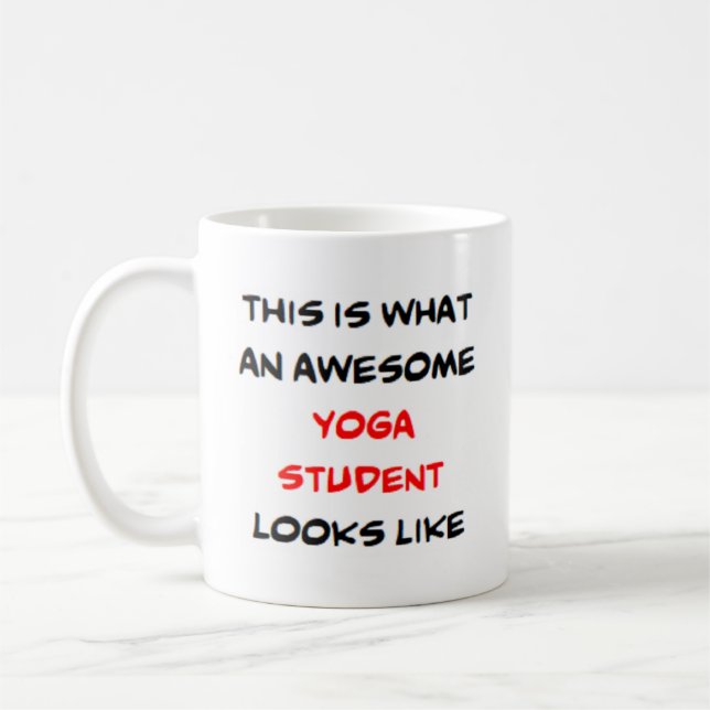 yoga student, fantastisk kaffemugg (Vänster)