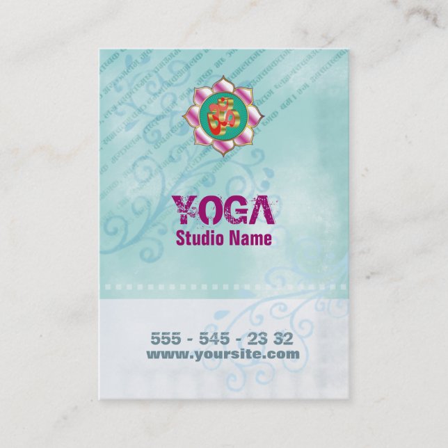 Yoga Studio - Affärskort Tidsbeställning Kort (Framsida)