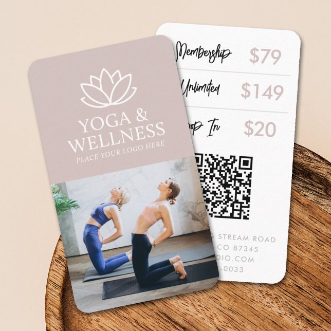 Yoga Studio-Affärskortet QR-kod Visitkort (Skapare uppladdad)