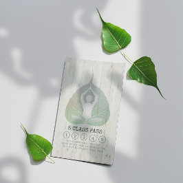 Yoga Studio Class Pass Meditation Pose Bodhi Löv Lojalitetskort