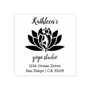 Yoga Studio Custom Name Business Returadress Stämpel
