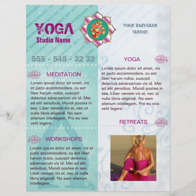Yoga Studio - Flyer (Framsidan)