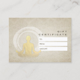 YOGA Studio Gift-certifikat Easy Pose ZEN-symbol Rabattkort