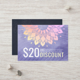 Yoga Studio Guld Mandala Coupon Loyalty Rabattkort