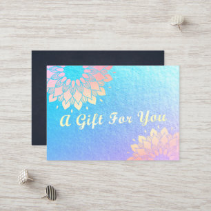 Yoga Studio Instructor Mandala Gift Certificate Rabattkort