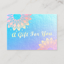 Yoga Studio Instructor Mandala Gift Certificate Rabattkort